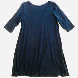 Eileen Fisher dress Women's Medium black tunic A-line comfort leisurewear